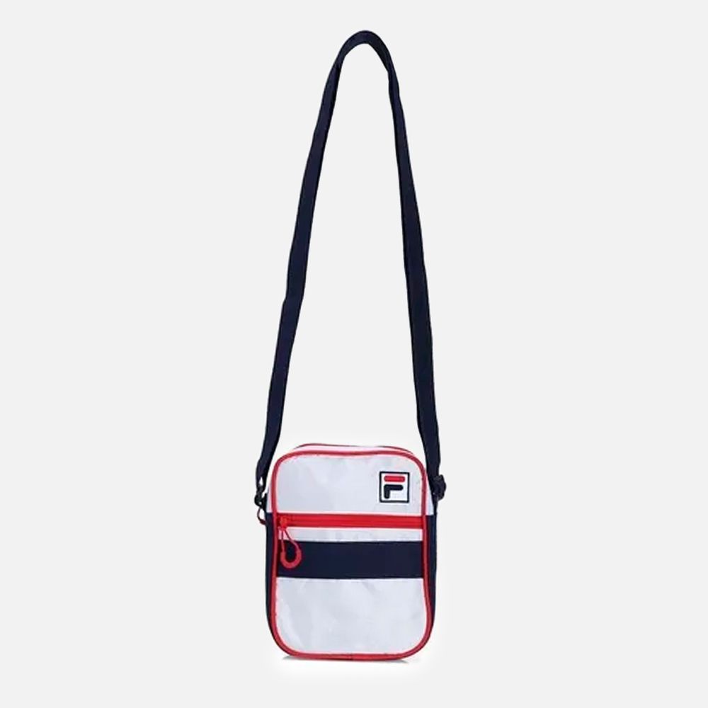 off white denim hip bolsa