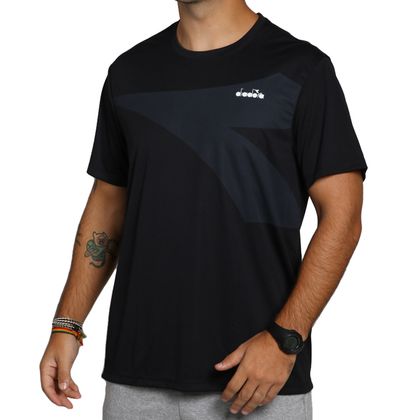 Disparates Aplicando arcilla Camiseta Preta Active Diadora Masculina Preto - Gaston - Paqueta Esportes