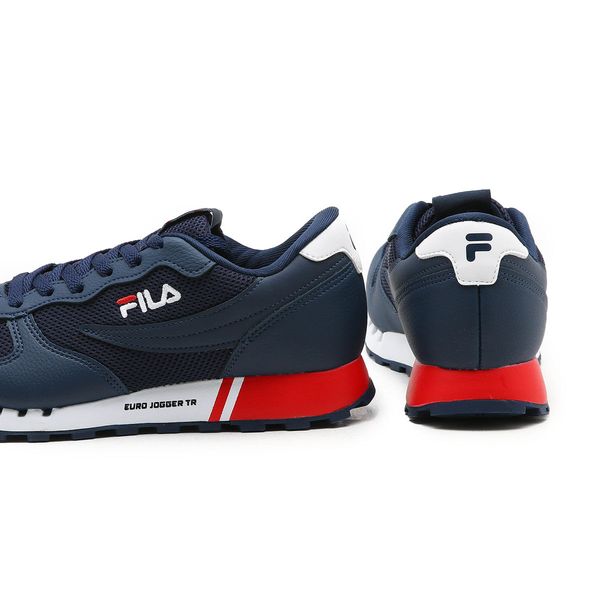 Tênis Fila Euro Jogger Sport FL21 Cinza-Marinho-Vermelho TAM 44 ao