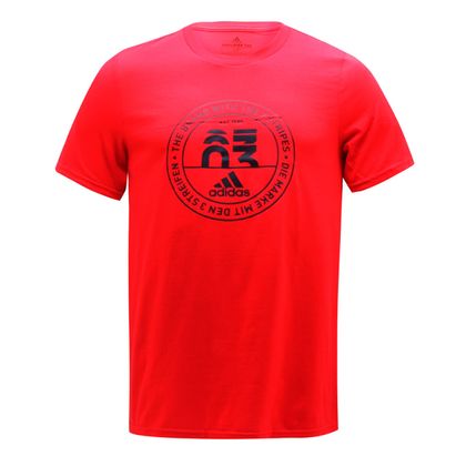 Camiseta Adidas Emblema Vermelha Masculina Vermelho - Gaston G
