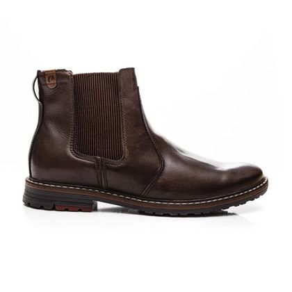 Bota Chelsea Pegada Masculina Couro Dark Brown DARK BROWN 38