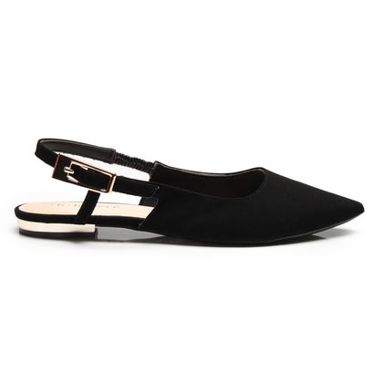 Sapatilha Slingback Preto Bebecê PRETO. 34